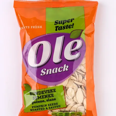 Bundevske semenke, pečene — OLE Snack | Gric Produkt